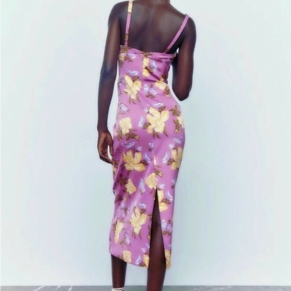 Zara Purple Floral Maxi Dress - Picture 5 of 6